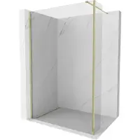 Mexen Kioto douchewand Walk-in 160 x 30 , transparant, goud - 800-160-212-50-00-030