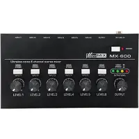 Torribaly MX600 Ultra Low-Noise 6-kanaals lijnmixer Stereo/Single Track schakelaar microfoonvoorversterker