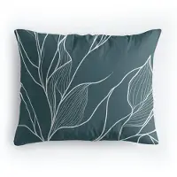 Zelesta Pure Design Katoen Kussensloop set van 2 - White Leaves 60x70cm