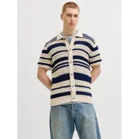 Jack & jones Premium Gebreid vest 'Bluhamilton' beige / blauw