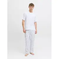 Jack & Jones Pyjama lang 'JACFlorence' blauw / wit