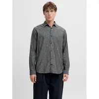 Jack & Jones Overhemd 'JPRBLAParker' lichtgrijs / zwart