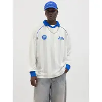 Jack & Jones Shirt 'JJPEPSI' ecru / royal blue/koningsblauw / wit
