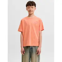 Jack & Jones Junior Shirt 'JCOETERNA' oranje / kreeft / wit