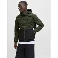 Jack & Jones Tussenjas 'JJERush' olijfgroen / zwart