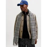 Jack & Jones Sjaal 'JACGrand' blauw / lichtbruin / zwart / wit