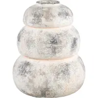 Ptmd collection PTMD Bulby Pink cement layered bulb pot round L