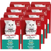 Gourmet 8x Mon Petit Kattenvoer Nat Vis & Vlees 6 x 50 gr