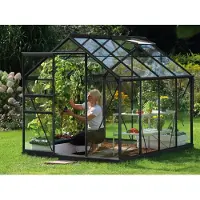 Pergart Tuinkas Venus 5000 - Veiligheidsglas 3mm - Zwart - 195x257x197cm