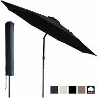 Kopu valencia parasol rond 300 cm met beschermhoes zwart