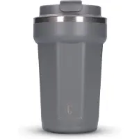 Castagnola Thermosbeker - Koffiebeker To Go - Travel Mug voor Koffie en Thee - Theebeker - 380 ML - RVS - Grijs - Octagon