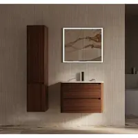 Thebalux Exclusief Sunny greeploze badmeubelset 80cm met afgeronde zijdes eiken warm