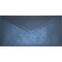 Netuno Metallic (parelmoer) blauwe enveloppen DL - 110 x 220 mm - 25 stuks - NK natgelijmde - 120 gram - Aster Metallic -