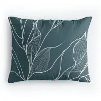 Zelesta Pure Design Katoen Kussensloop set van 2 - White Leaves 80x80cm