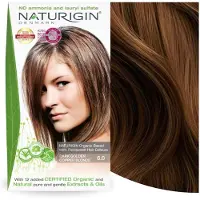 Naturigin Permanente Haarverf 6.0 Donker Goud Koperblond Ammoniak- en Parabeenvrij Tot 100% Grijs Haar Dekking Langdurig Veganistisch Dierproefvrij