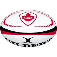 Gilbert Canada Mini Rugby Bal Replica - 11 x 17 x 3 cm