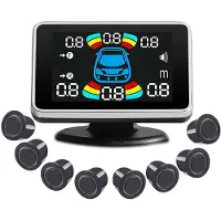 Melitt 8 Parkeersensor Parktronic Auto Achteruitrijradar Elektronica Achteruitrijdetector Achteruitrijhulp Zoemer A