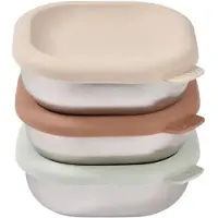 Beaba Snack Bewaarbakjes 3-delig Rvs Naturel