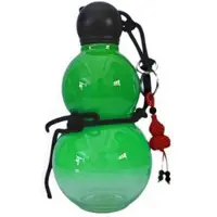 Melitt Chinese Retro-Geïnspireerde Kalebas Stijl Waterfles 800ML Kalebas Waterfles Grote Kalebas Reis Waterfles voor Gym Groen