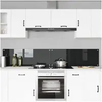 vidaXL Keukenachterwand 2 st Zwart 110 x 40 cm gehard glas