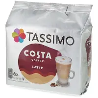 COSTA | Latte - 6 koffiecups + 6 melkcups voor Tassimo
