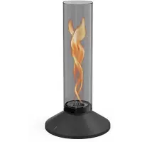Höfats SPIN X Tafelvuur 900 all black extra lange brandduur, rook- en roetvrije tafelhaard voor binnen en buiten, voor tafeldecoratie, verwarmende vuurkolom