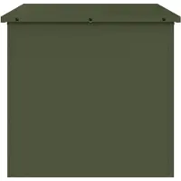 vidaXL Tuinkussens opbergdoos Staal 55 x 50,5 x 50 cm Olijf Groen