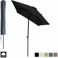 Kopu leon parasol met hoes rechthoek 150x250 cm balkonparasol -
