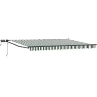 vidaXL Handbediende luifel met LED's Groen, Wit, Anthraciet 5 x 3 m