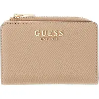 GUESS portemonnee Gilda SLG Zip Around Card Case Beige Taupe