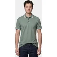 Bos Bright Blue Scotland blue polo heren brick polo plain contrast col spe25108br06sb/361 sea green