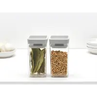 Brabantia Tasty+ Voorraadbussen - Stapelbaar - 2 x 0,15 l - Light Grey