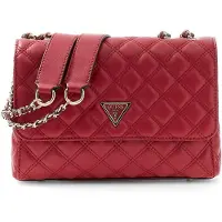 GUESS schoudertas Giully II Compound Convertible Flap Bag Dark Cherry donkerrood