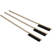 OEM Drieteelige borstelset voor het reinigen van vogelkooien - lange handgreep - borstel voor het reinigen van vogelkooien - handgreep van hout - comfortabele grip - voor het schoonmaken van kooien.