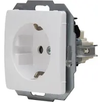 Kopp 920602087 Wandcontactdoos met randaarde Inzetstuk Paris Wit 1 stuk(s)