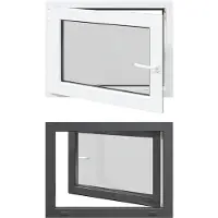 vidaXL Kelderraam RISOR 80 x 70 cm PVC en Glas Antraciet