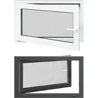 vidaXL Kelderraam RISOR 100 x 70 cm PVC en Glas Antraciet