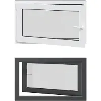 vidaXL Kelderraam RISOR 100 x 60 cm PVC en Glas Antraciet