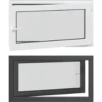vidaXL Kleur binnenkant kelderraam Wit RISOR 110 x 60 cm