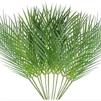 OEM Kunststof Areca-palmbladeren, 68 cm, tropisch design, bruin, kunstmatig, 12 stuks