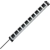 Kopp 227120011 Stekkerdoos 10-voudig Grijs, Zwart Randaarde stekker 1 stuk(s)