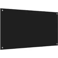 vidaXL Keukenachterwand Zwart 110 x 60 cm gehard glas