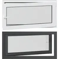 vidaXL Kelderraam RISOR 120 x 60 cm PVC en Glas Antraciet