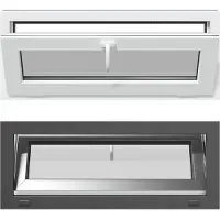 vidaXL Kelderraam RISOR 100 x 40 cm PVC en Glas Antracietkleurig