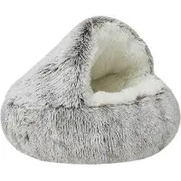 Markenlos Hondenbed - Stressverlagend - 50x50 cm - Geschikt voor honden van 0-10 kg - Donkergrijs
