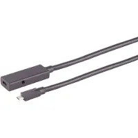 S-Impuls Actieve USB-C verlengkabel | USB3.1 10 Gbps | zwart | 4 meter