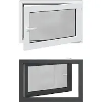 vidaXL Kelderraam RISOR 90 x 60 cm PVC en Glas Antraciet