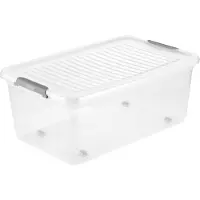 Keeeper Leo -bak met deksel - Opbergbox - 37 liter, transparant
