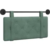 vidaXL Hangend hoofdbord Zeegroen Fluweel