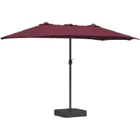 Syfax Tuinparasol Bordeaux Rood 385 x 209 x 244 cm Polyester